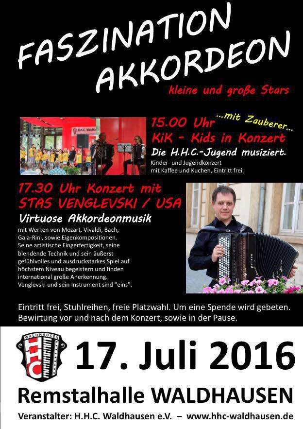 Schülerkonzert am 17.7.2016 um 15:00 Uhr in Waldhausen